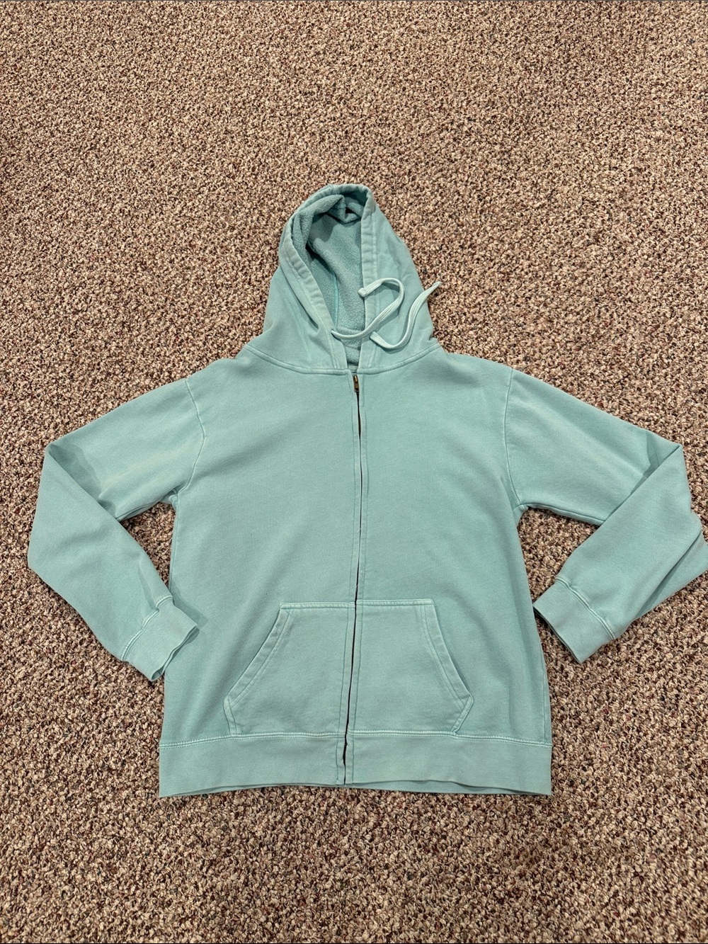 Ocean Drive Teal Zip-Up Sweatshirt size X large
